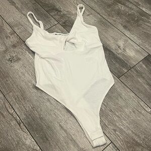 Wild Fable Cream Ribbed Bodysuit